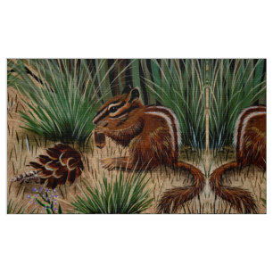 Chipmunk Gräs Cone Fabric Tyg
