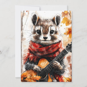 Chipmunk Guitar Melody Inbjudningar