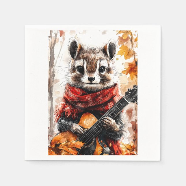 Chipmunk Guitar Melody Pappersservett (Framsidan)