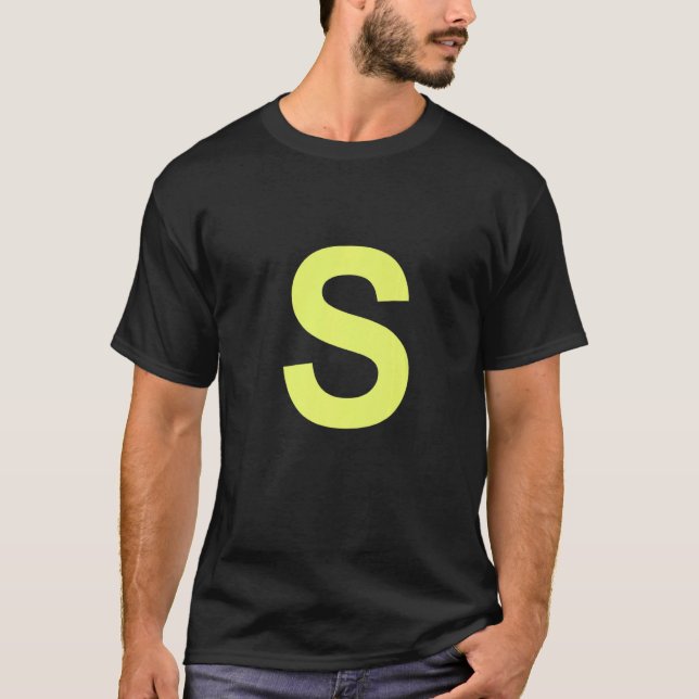 Chipmunk Halloween Carnival Group Costume Letter S T Shirt (Framsida)