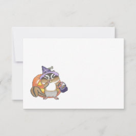 Chipmunk Halloween valfritt Tillfälle-kort med fas Tack Kort