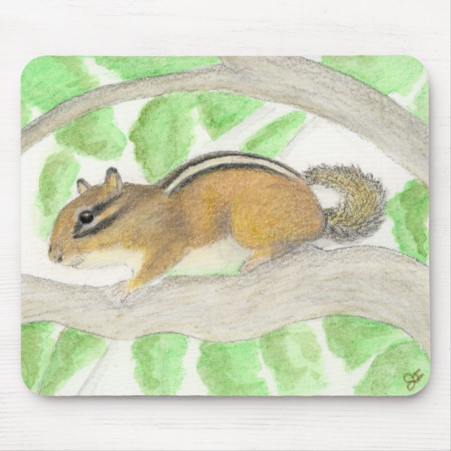 Chipmunk i Apple Träd Musmatta (Framsidan)