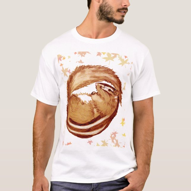 Chipmunk　illustration　(1) T Shirt (Framsida)