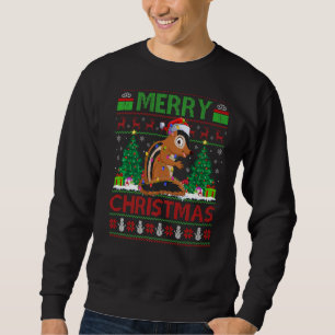 Chipmunk Julafton Träd Light Ugly Santa Chipmunk C Lång Ärmad Tröja