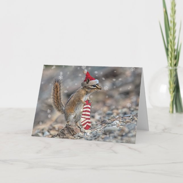 Chipmunk-julkort Helgkort (Framsida)
