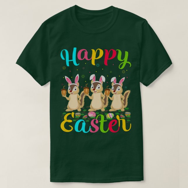 Chipmunk Lover Funny Easter Egg Bunny Chipmunk Hap T Shirt (Design framsida)