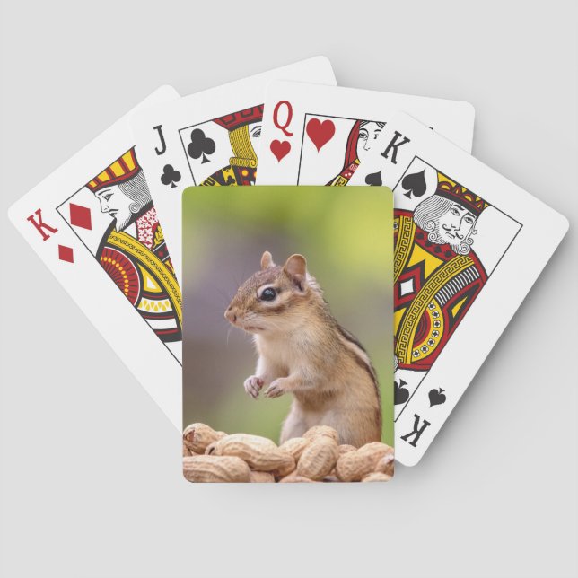 Chipmunk med jordnötter spelkort (Baksidan)