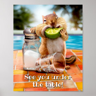 Chipmunk med kalk poster