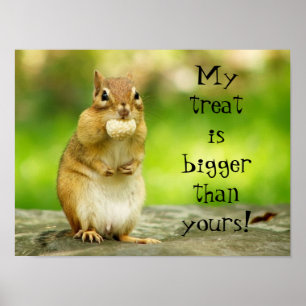 Chipmunk med Treat Poster