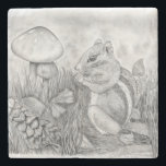 Chipmunk Nibbling Stenunderlägg<br><div class="desc">Chipmunk-pauser för ett mellanmål</div>