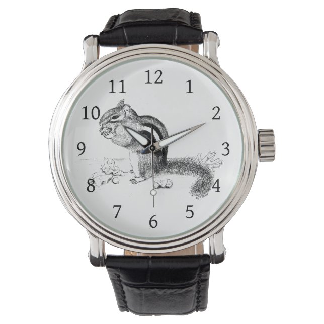 Chipmunk och Acorns Wrist Watch Armbandsur (Framsida)