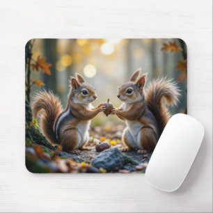 Chipmunk och ekorre och Sharing an Acorn Musmatta