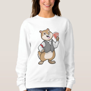 Chipmunk på Poker med Poker-kort T Shirt