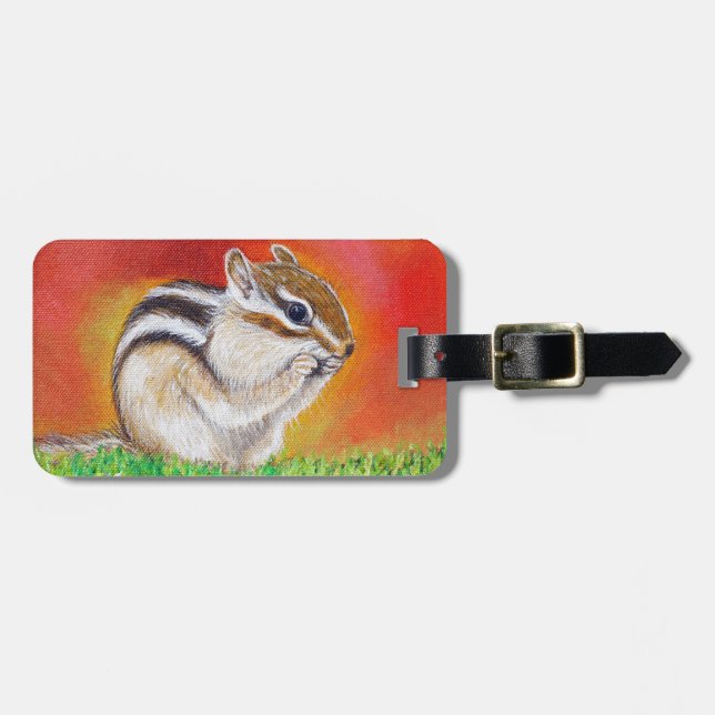 Chipmunk Painting Bagagebricka (Horisontell Framsida)