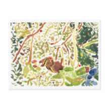 Chipmunk som äter ett vykort för bär