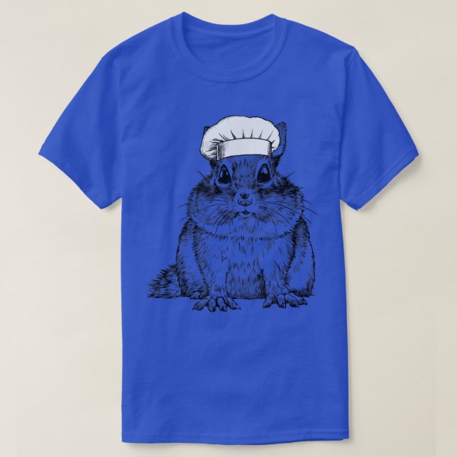 Chipmunk Stripe Squirrel Chef Funny Cooking Cook T Shirt (Design framsida)