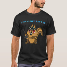 ChipmunkCraft mörk T-tröja v2