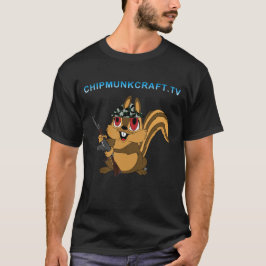 ChipmunkCraft mörk T-tröja v2 Tee