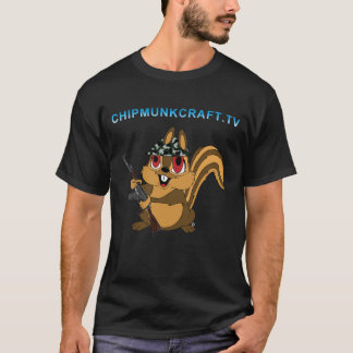 ChipmunkCraft mörk T-tröja v2 Tee