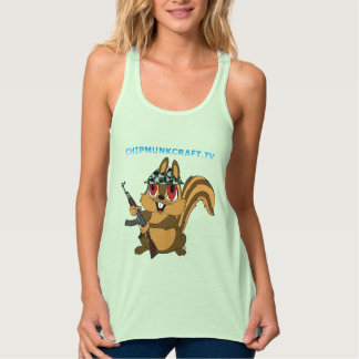 ChipmunkCraft Women's Slim Fit Racerback-Tanktop Linne Med Racerback