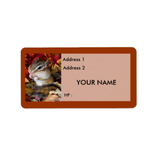 Chipmunks and Squirrels , etikett Adressetikett