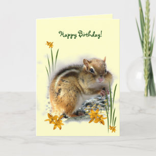 Chipmunks födelsedag kort