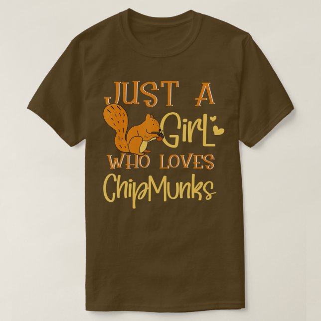 Chipmunks Girl Cute Chipmunks Whisperer Gift T Shirt (Design framsida)