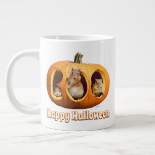 Chipmunks Inside Boo Jack-o-Lantern Jumbo Mugg