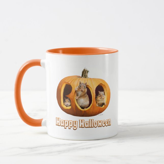 Chipmunks Inside Boo Jack-o-Lantern Mugg (Vänster)