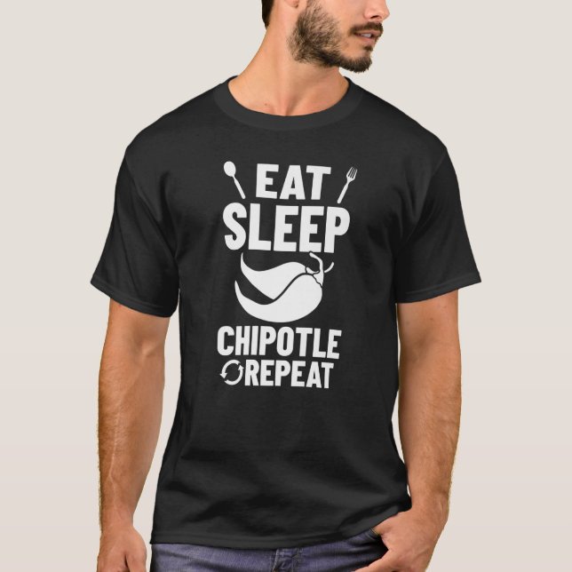 Chipotle Peppers Sauce Chili Salsa Powder Queso Fo T Shirt (Framsida)