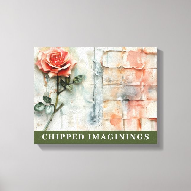 CHIPPED IMAGININGS Stretched Canvas Print (Framsida)