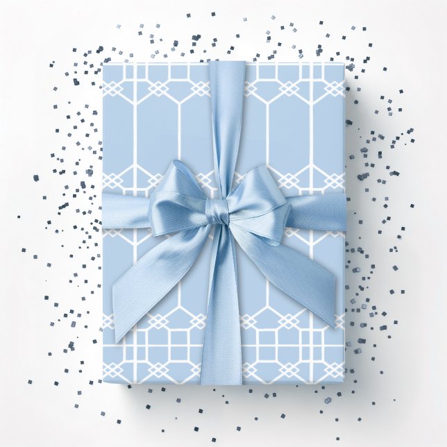 Chippendale Octagon Trellis in Slate Presentpapper (Skapare uppladdad)