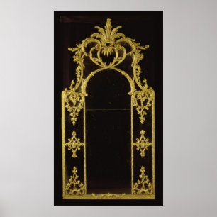 Chippendale- spegel, c.1750 poster