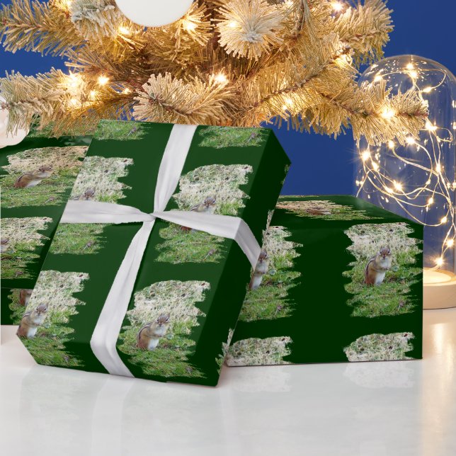 Chipper Little Chipmunk - Wrapping Papper Presentpapper (Helgdagar)