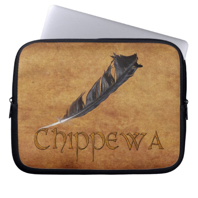 CHIPPEWA Native American Feather Laptop sleeve (Framsidan)