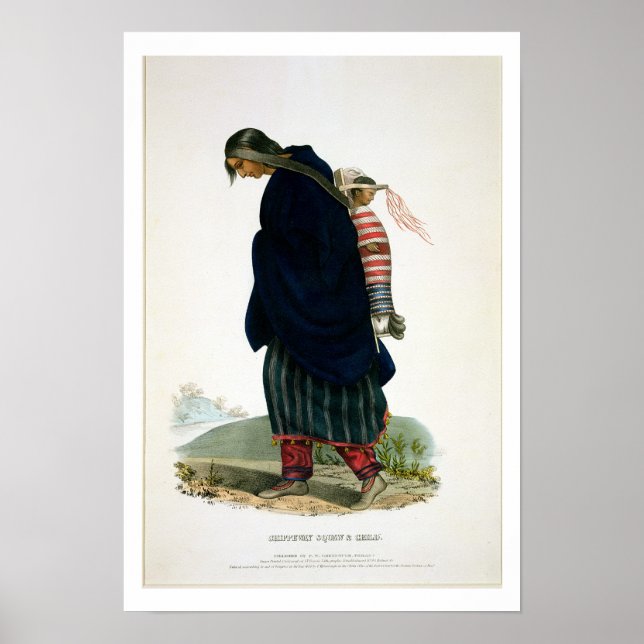 Chippeway Squaw and Child, pub. av F.O.W. Greenoug Poster (Framsidan)