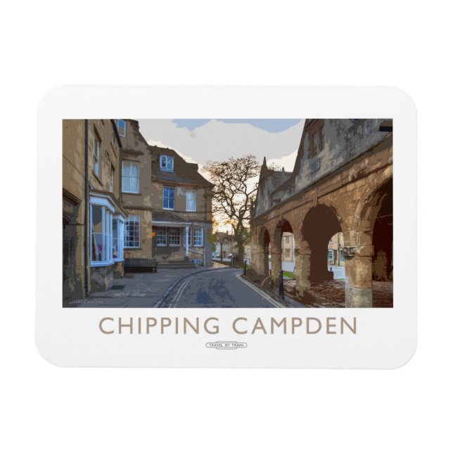 Chipping Campden Railway Poster Magnet (Horisontell)