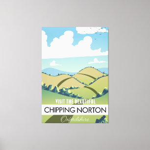 Chipping Norton Oxfordshire Trä Väggtavla Canvastryck