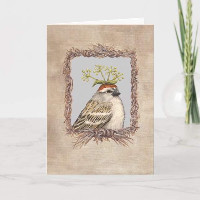 Chipping sparrow Card Kort (Framsida)
