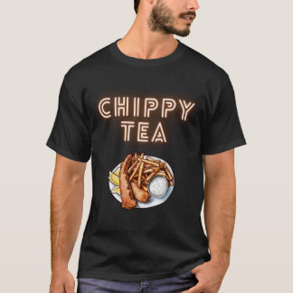 Chippy Tea eller Fish och Chip Design T Shirt