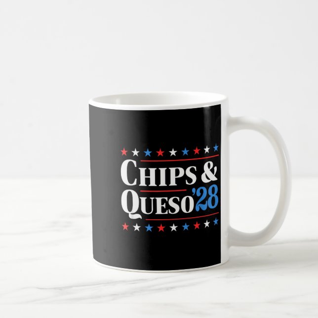 Chips And Queso 2028 Funny Presidential Election 2 Kaffemugg (Höger)
