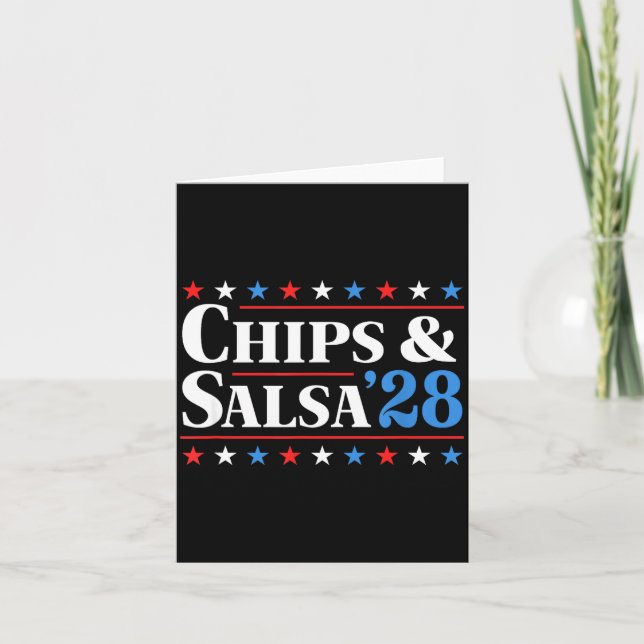 Chips And Salsa 2028 Funny Presidential Election 2 Kort (Framsida)