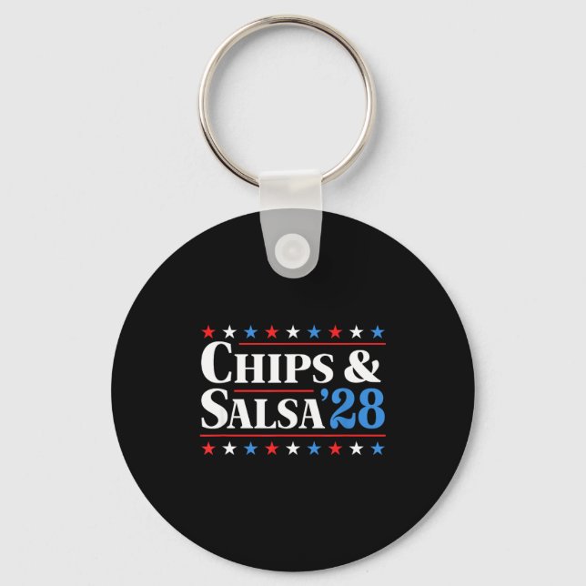 Chips And Salsa 2028 Funny Presidential Election 2 Nyckelring (Framsida)