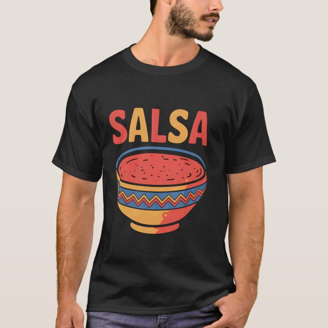 Chips och Salsa Matchande Par Söt Cinco De Mayo T Shirt (Framsida)