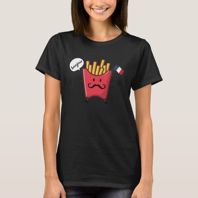 chips say bonjour t shirt (Framsida)