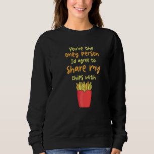 Chips Snabbmat Alla hjärtans dag Pommes Frites Pot T Shirt