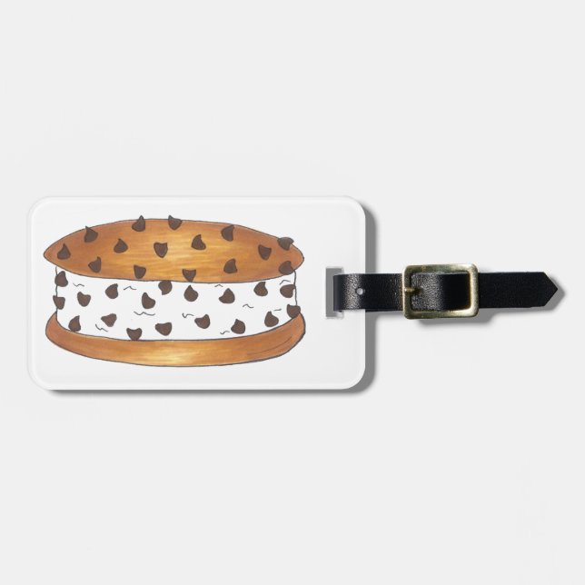 Chipwich Chocolate Chip Cookie Ice Cream Sandwich Bagagebricka (Horisontell Framsida)
