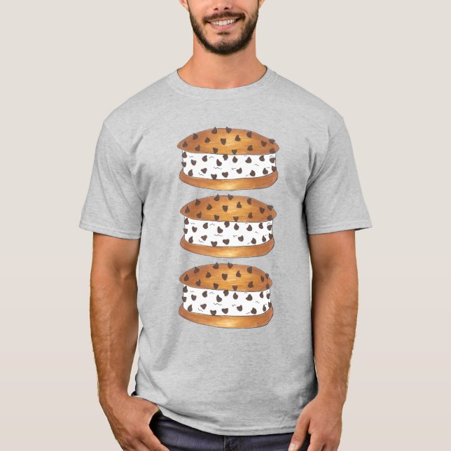 Chipwich Chocolate Chip Cookie Ice Cream Sandwich T-shirt (Framsida)