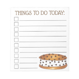 Chipwich Ice Cream Sandwich Sak to Do List Anteckningsblock
