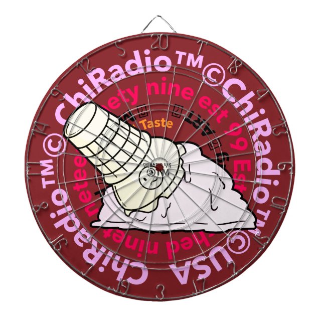 ChiRadioLLC ™ Glass Darttavla (Framsidan)